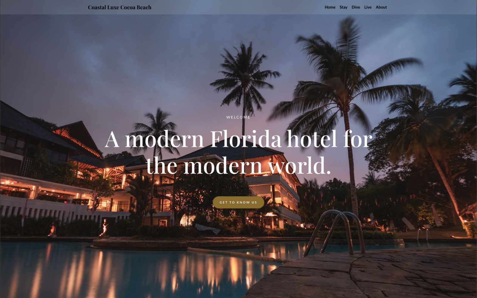 A Hotel theamed website example